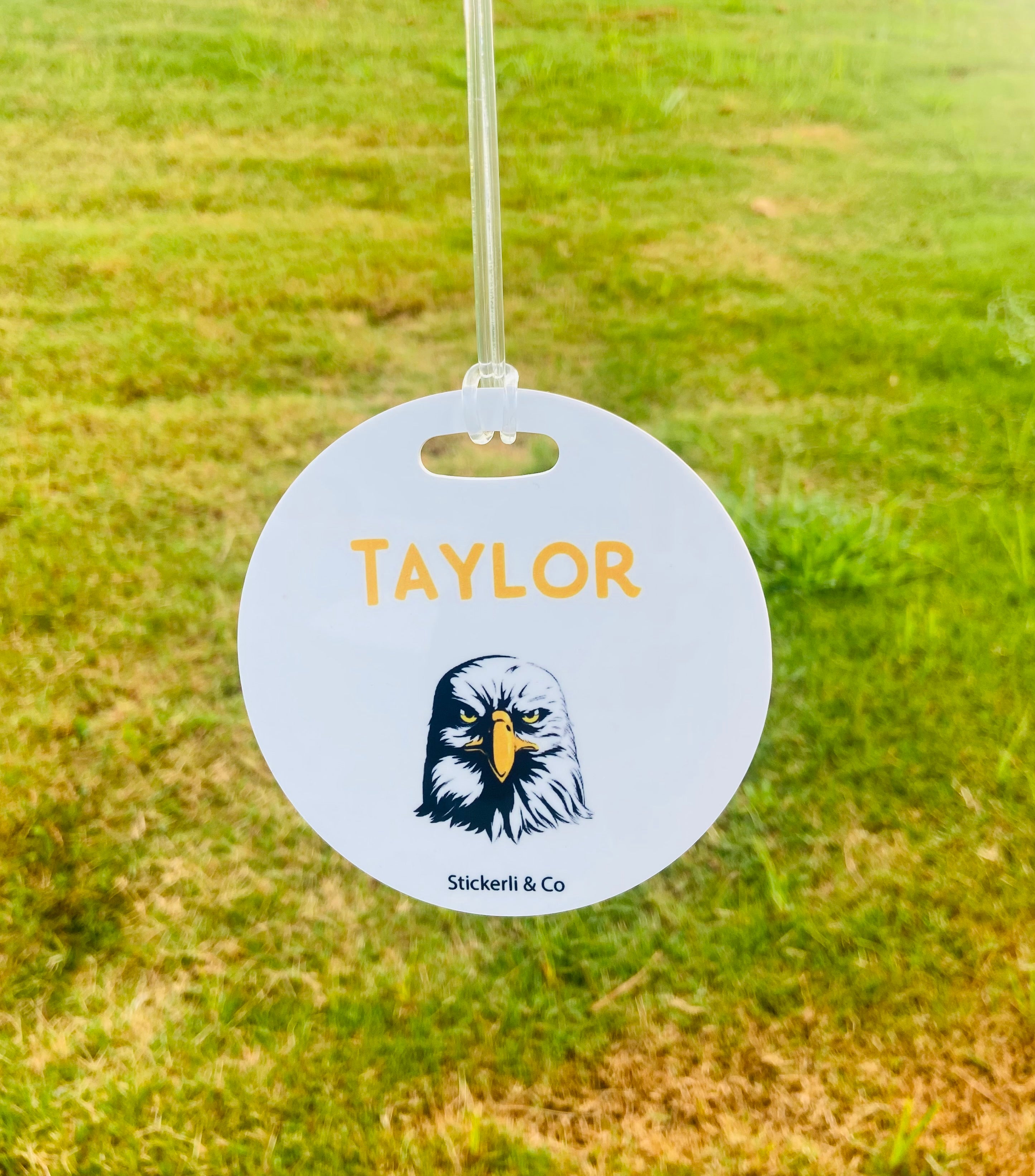 D.A.T.E Bag Tag – 4" Round w/Plastic Loop