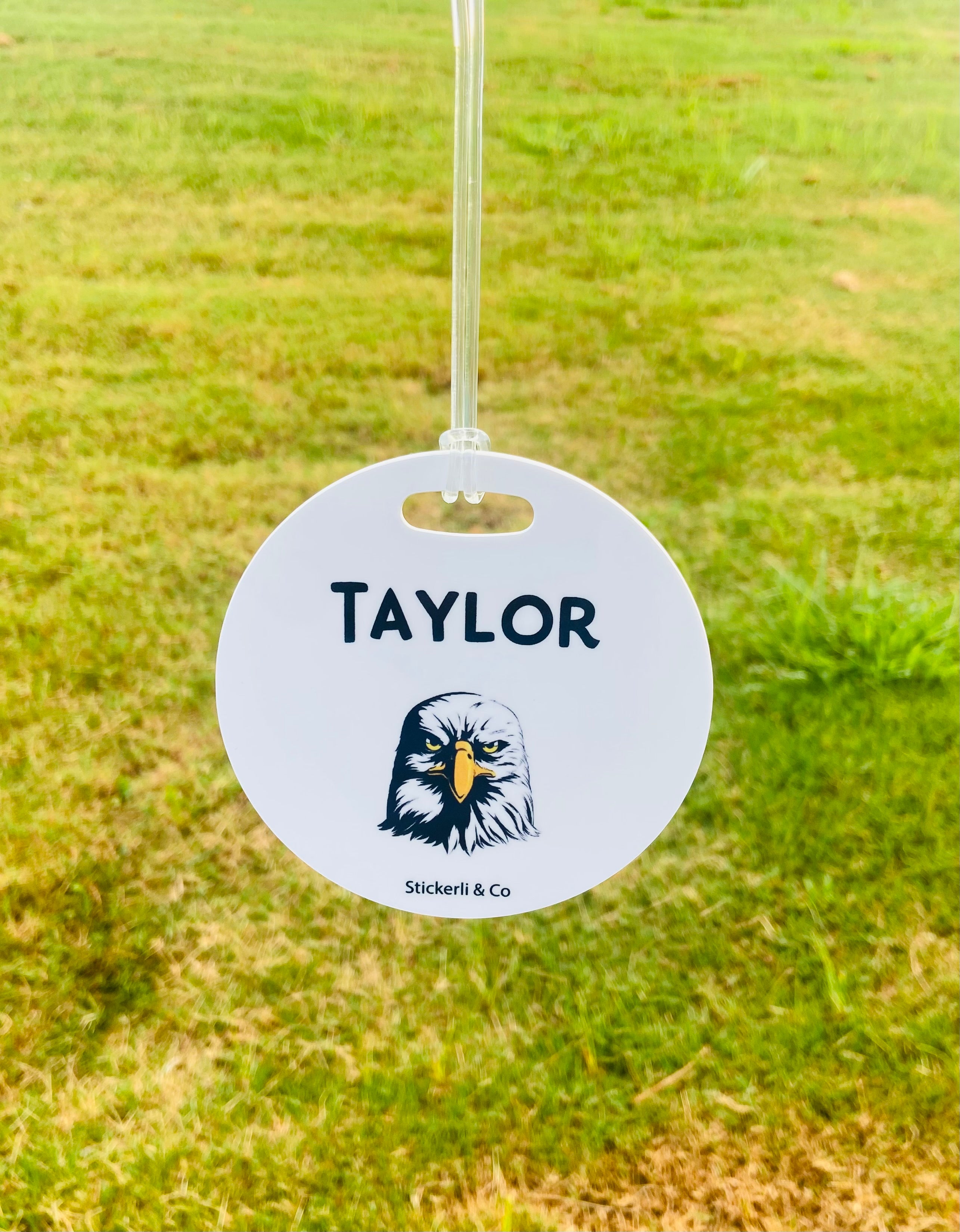 D.A.T.E Bag Tag – 4" Round w/Plastic Loop