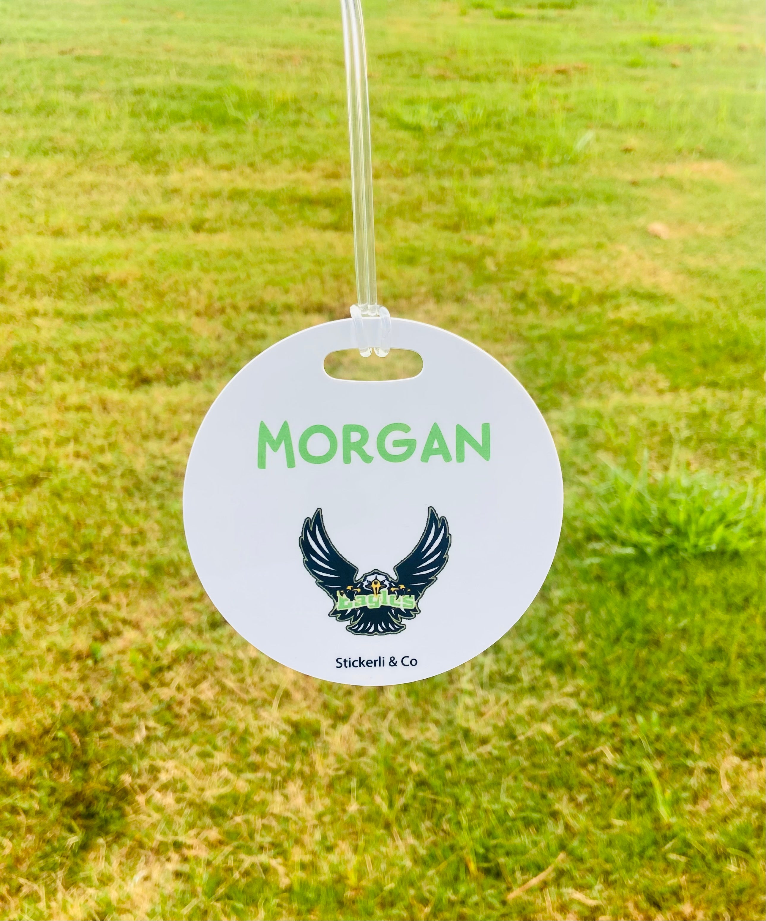 D.A.T.E Bag Tag – 4" Round w/Plastic Loop