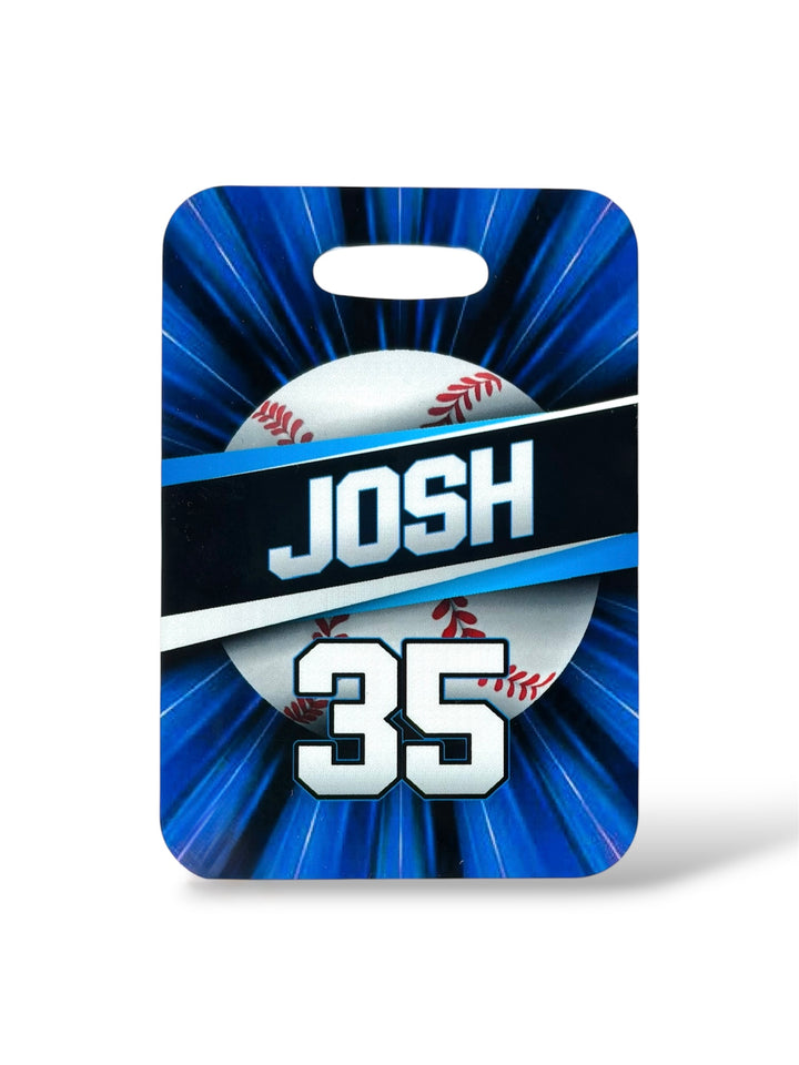 Color Burst Baseball Bag Tag